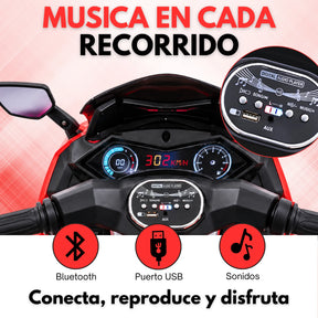Montable Moto Max Eléctrica Infantil 12V Roja Para Niño