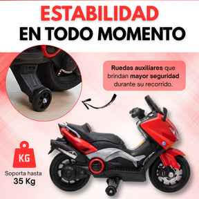 Montable Moto Max Eléctrica Infantil 12V Roja Para Niño