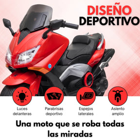 Montable Moto Max Eléctrica Infantil 12V Roja Para Niño