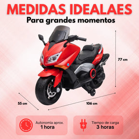 Montable Moto Max Eléctrica Infantil 12V Roja Para Niño