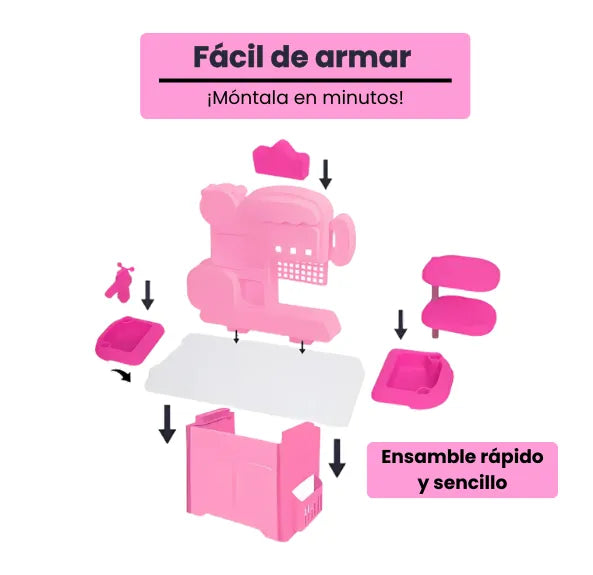 Cocina Infantil Pequeña Incluye 53 Piezas De Juguete Para Niñas