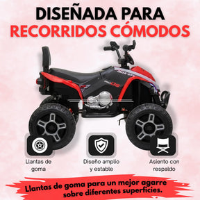 Montable Cuatrimoto Eléctrica Infantil Para Niño con Bluetooth