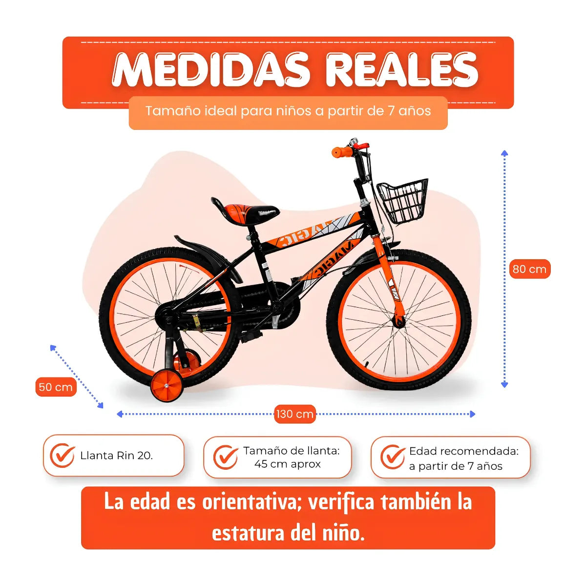 Bicicleta Infantil Rin 20 Para Niño