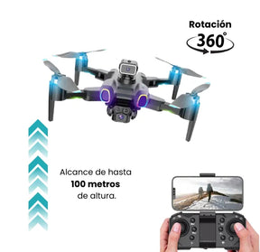Drone Mediano Plegable 4K con Cámara HD, Motor Brushless y Control Remoto