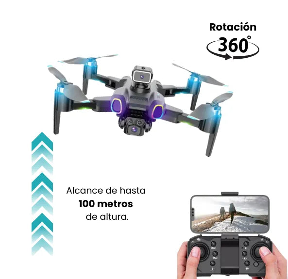 Drone Mediano Plegable 4K con Cámara HD, Motor Brushless y Control Remoto