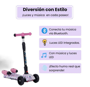 Scooter Humo Para Niñas Y Niños