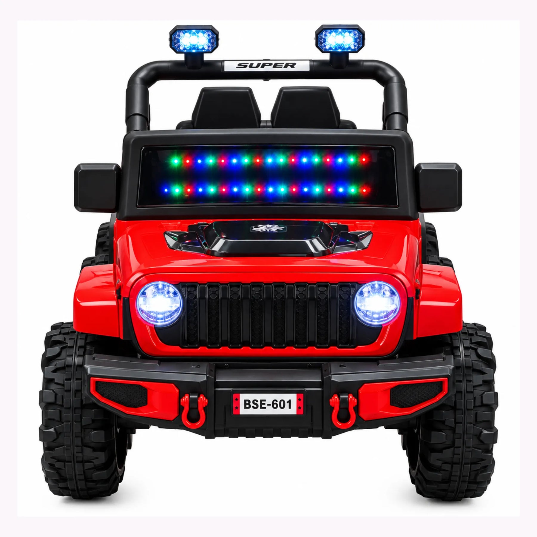 Montable Campero Mediano Para Niño Con Control Remoto, Bluetooth, Luces LED Y Sonidos