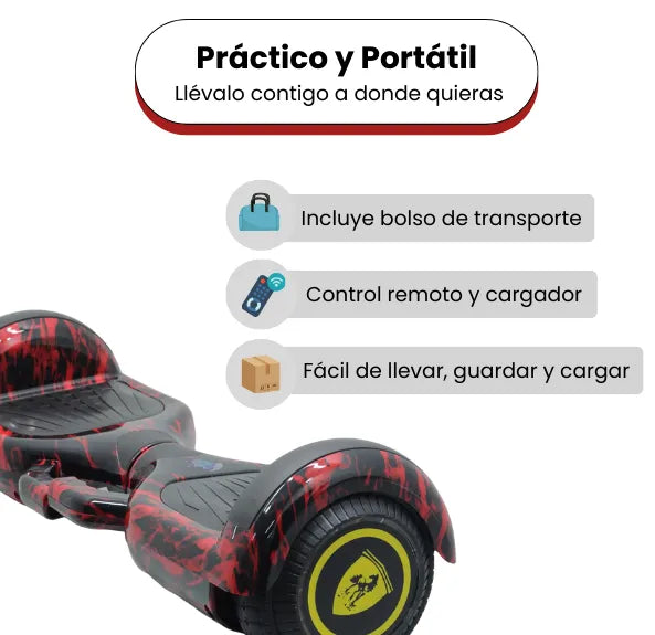 Malumeta Eléctrica 6.5" Con Bluetooth, Luces LED Y Batería Recargable Para Niñas Y Niños