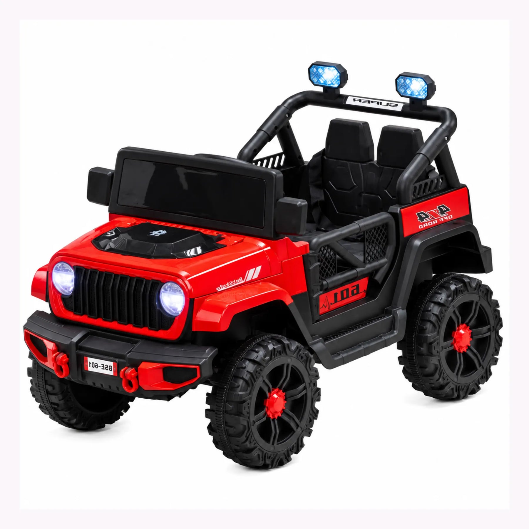 Montable Campero Mediano Para Niño Con Control Remoto, Bluetooth, Luces LED Y Sonidos