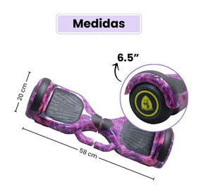 Malumeta Eléctrica 6.5" Con Bluetooth, Luces LED Y Batería Recargable Para Niñas Y Niños