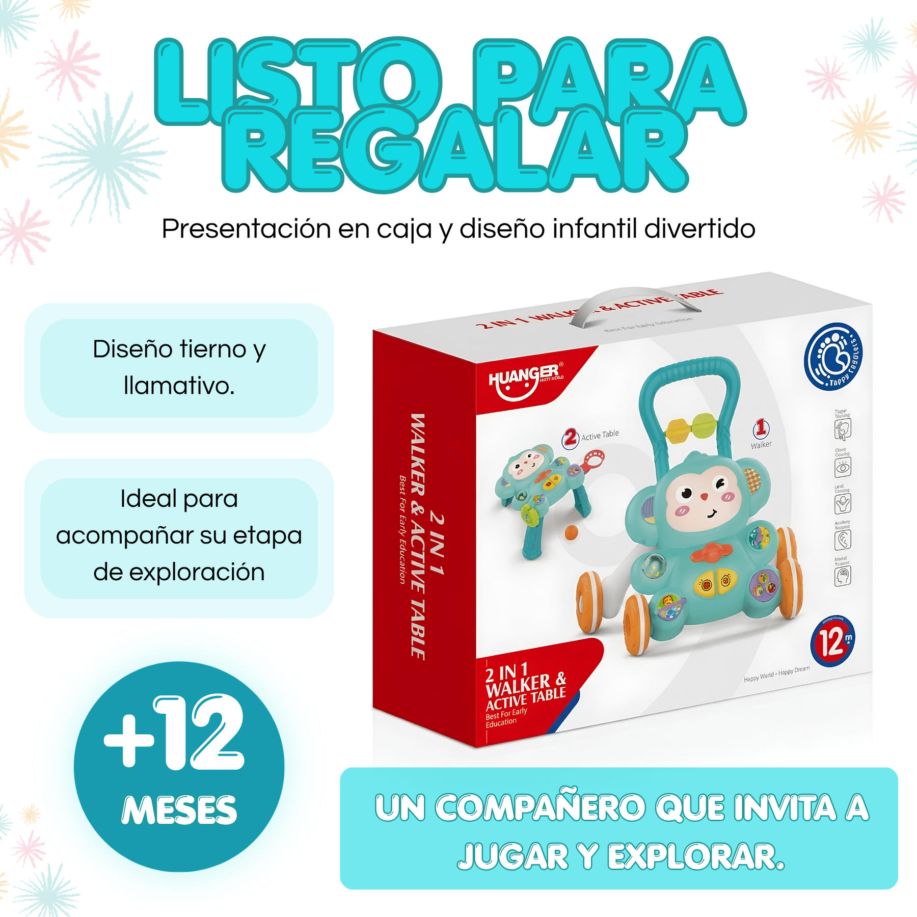 Caminador Infantil 2 en 1 con Mesa de Actividades