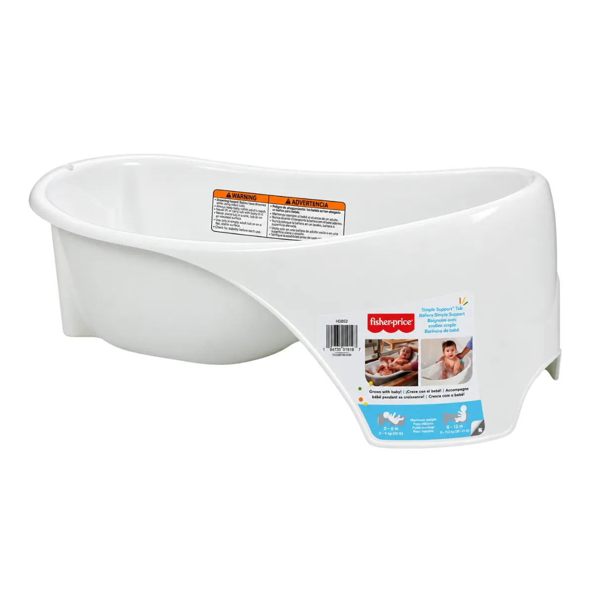 Bañera para Bebé Fisher-Price Sencilla HDB52