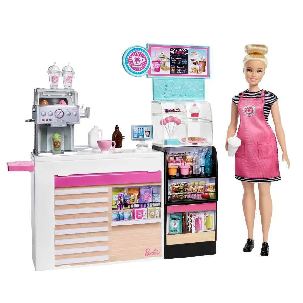 Barbie Y Su Cafetería Con Accesorios Para Café Gmw03