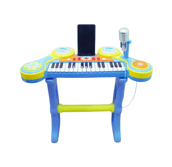 Piano Infantil con Micrófono, Silla, Luces, Sonidos Y Conexión MP3