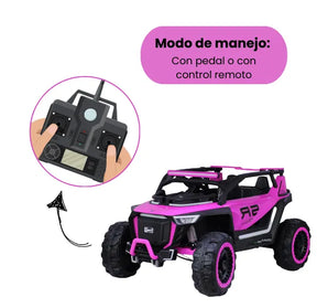 Montable Eléctrico Campero Grande Con Luces LED, Sonidos, Bluetooth Y Control Remoto