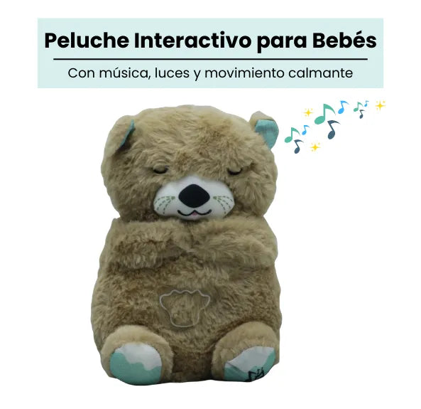 Nutria Respira Interactiva Bebé Con Luces, Música, Movimiento y Respiración Simulada