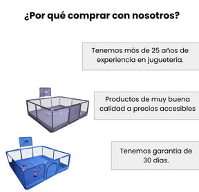 Parque Infantil Grande con Canasta y Pelotas Corral de Juegos para Bebés Portátil Plegable
