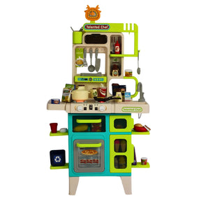Cocina Infantil Chef Niño Con 104 Accesorios, Luces, Sonidos Y Agua Real