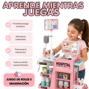 Consultorio Médico Infantil 55 Piezas con Luces, Sonidos y Accesorios