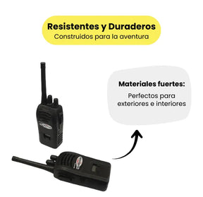 Walkie Talkies Infantiles con Batería Recargable 200 Metros Largo Alcance