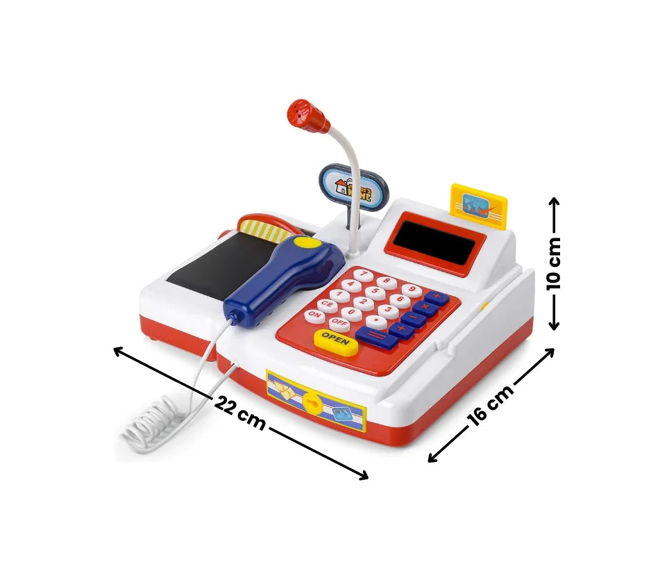 Caja Registradora Infantil De Juguete Con Calculadora Luz Y Sonido