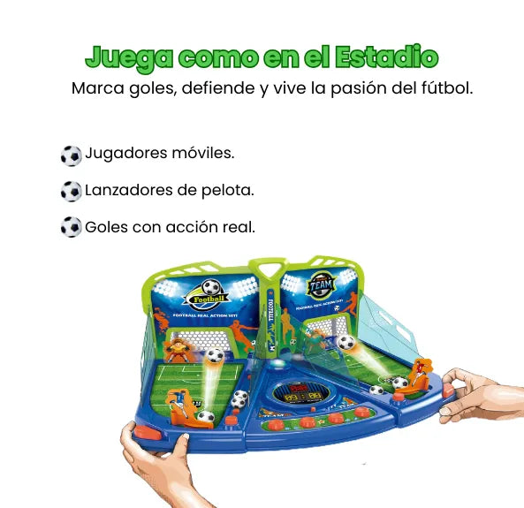 Juego de Futbolín doble de Mesa Infantil con Luces, Sonidos y Marcador Digital