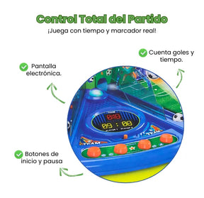 Juego de Futbolín doble de Mesa Infantil con Luces, Sonidos y Marcador Digital