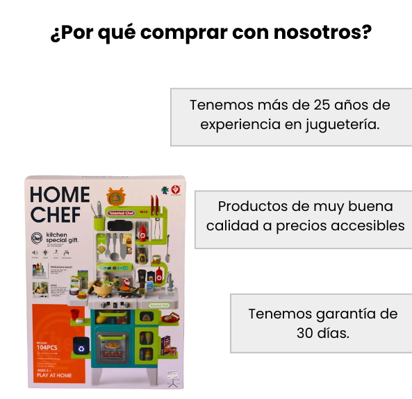 Cocina Infantil Chef Niño Con 104 Accesorios, Luces, Sonidos Y Agua Real