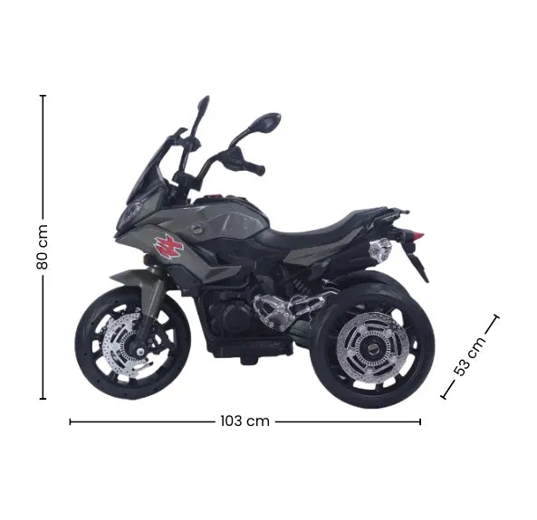 Montable Moto HD Infantil 3 Ruedas Con Luces LED, Sonidos, Bluetooth, USB Y Micrófono