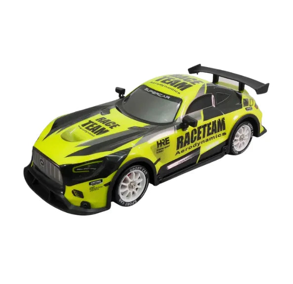Carro RC Drift con Humo a Escala 1:14 4x4 Recargable con Luces LED y Llantas Intercambiables