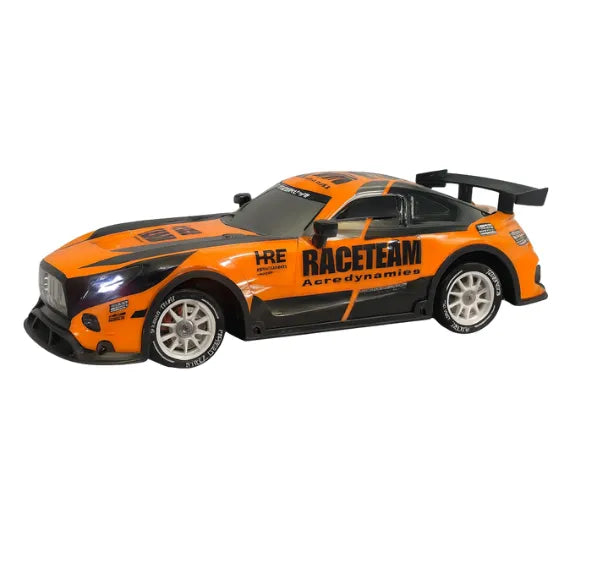 Carro RC Drift con Humo a Escala 1:14 4x4 Recargable con Luces LED y Llantas Intercambiables