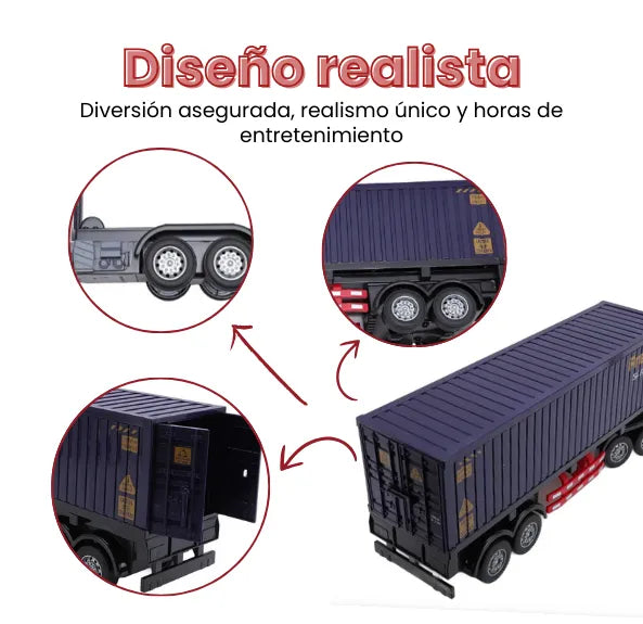 Mula Control Remoto 9CH Camión RC 1:12 con Luces y Sonido