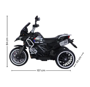 Montable Moto Eléctrica Infantil R1250 Negra Con Luces LED, Sonidos, USB y Bluetooth