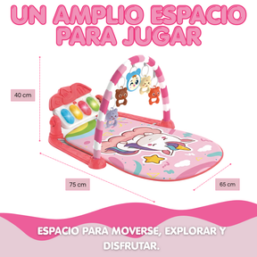 Gimnasio Interactivo para Bebé con Piano Musical, Luces y Arco de Actividades