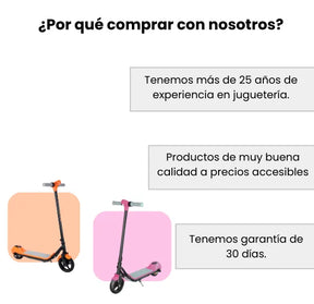 Scooter Eléctrica Mediana Infantil Con Bluetooth, Luces LED, Pantalla LCD Y Batería Recargable