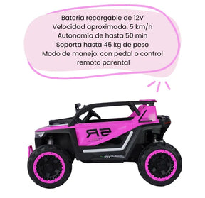 Montable Eléctrico Campero Grande Con Luces LED, Sonidos, Bluetooth Y Control Remoto