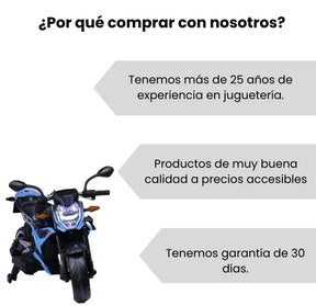 Montable Moto Eléctrica 1008HR Con Luces LED, Sonido, USB Y Ruedas De Apoyo