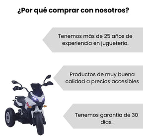 Montable Moto HD Infantil 3 Ruedas Con Luces LED, Sonidos, Bluetooth, USB Y Micrófono