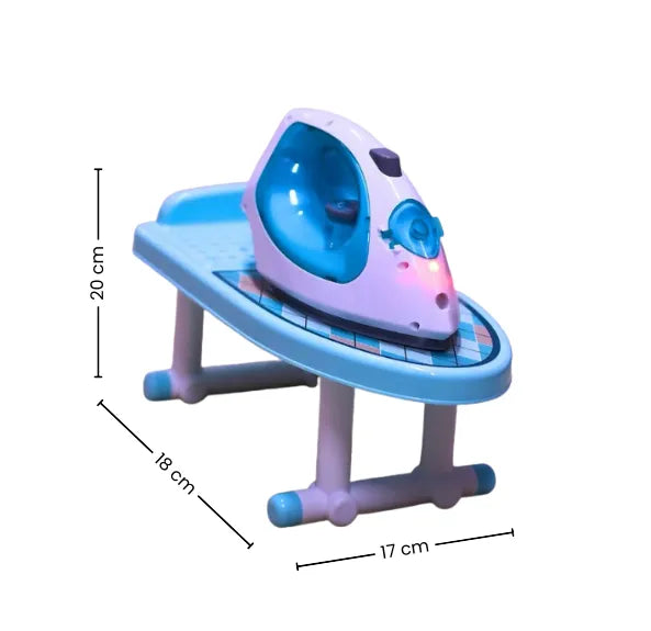 Set de Plancha Infantil Con Luz Y Vapor, Tabla de Planchado Y Accesorios Realistas