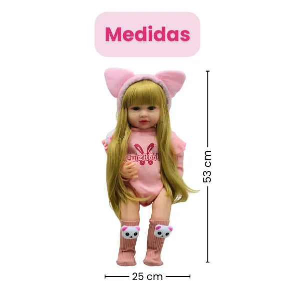 Muñeca Reborn Bebé Realista con Funciones Interactivas Habla, Llora y Ronca Mas Accesorios