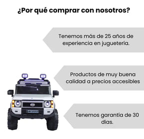 Montable 4x4 Eléctrica Infantil Con Luces, Música, Bluetooth y Control Remoto