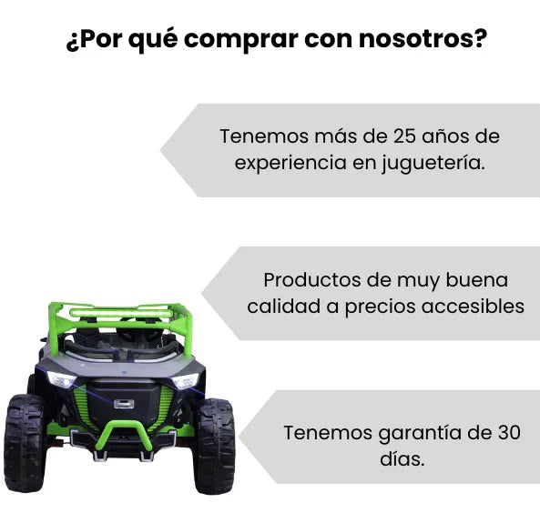 Montable Eléctrico Campero Grande Con Luces LED, Sonidos, Bluetooth Y Control Remoto
