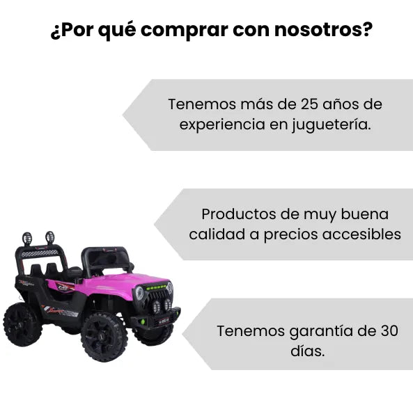 Montable Campero Mediano Para Niña Con Control Remoto, Bluetooth, Luces LED Y Sonidos