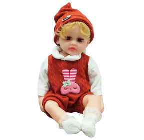 Muñeca Reborn de Silicona Con Sonidos Peinable con Tetero y Chupete