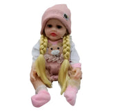 Muñeca Reborn de Silicona Con Sonidos Peinable con Tetero y Chupete