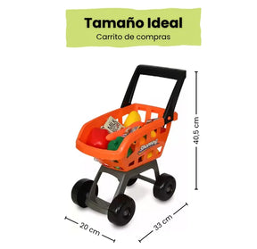 Supermercado Infantil con Carrito y Caja Registradora 60 Piezas Luces y Sonido