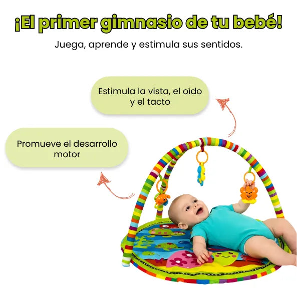 Gimnasio Didáctico para Bebé con Colgantes Interactivos Antideslizante y Colorida