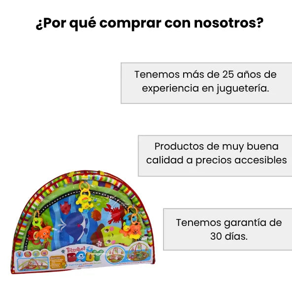 Gimnasio Didáctico para Bebé con Colgantes Interactivos Antideslizante y Colorida