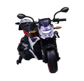 Montable Moto Eléctrica 1008HR Con Luces LED, Sonido, USB Y Ruedas De Apoyo