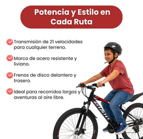 Bicicleta Rin 26 Con 21 Cambios De Velocidad Frenos De Disco Y Suspensión Delantera